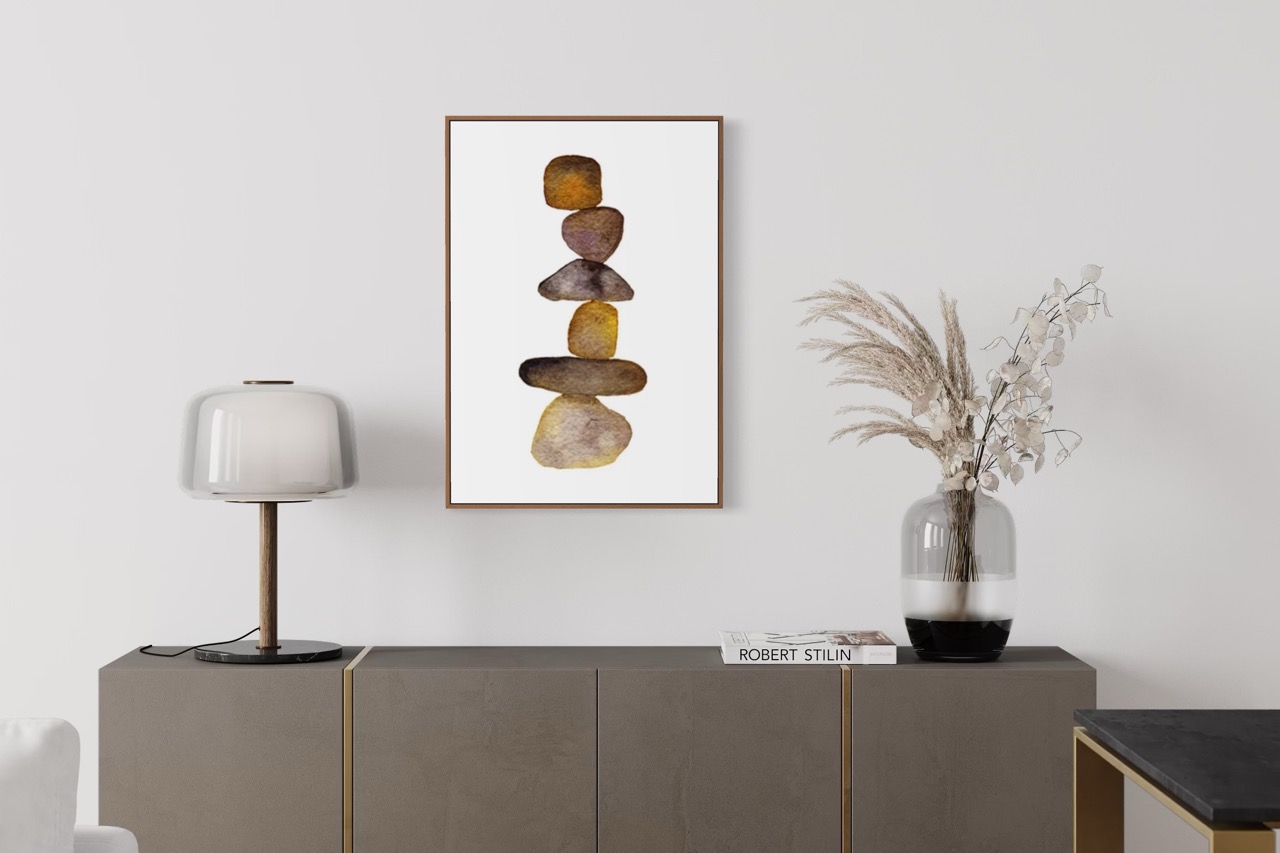 Abstrakt-kunstplakat-i-varme-efteraarsfarver