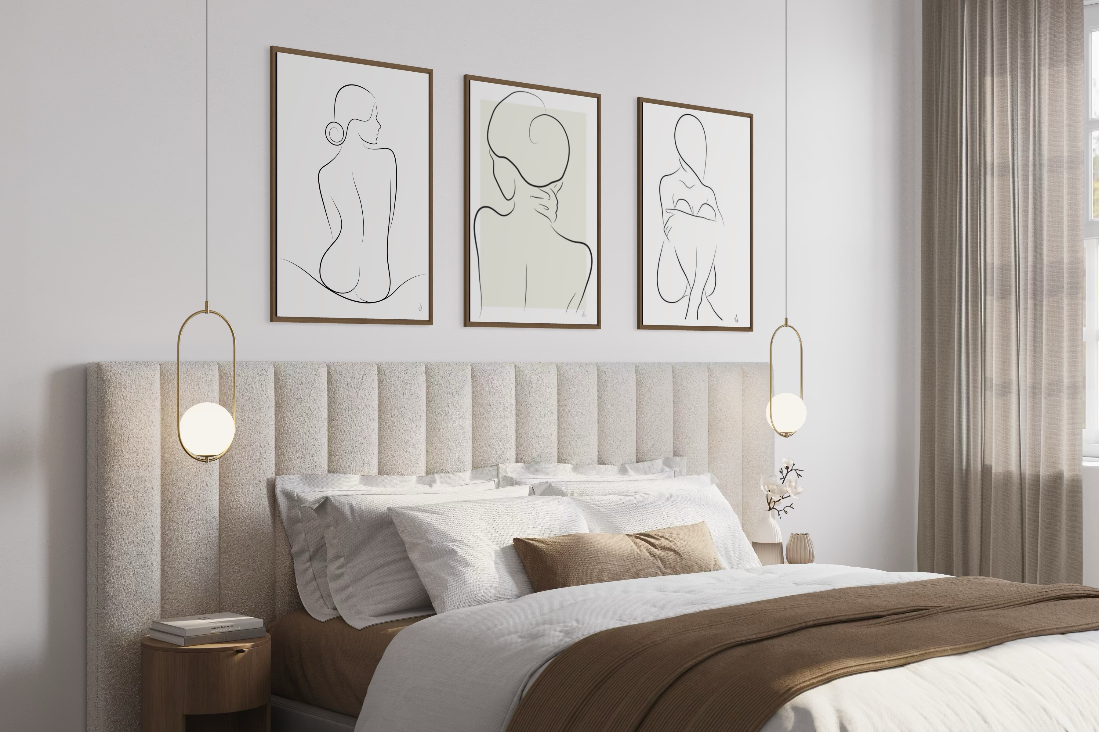 Kunstplakater som stregtegninger