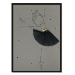 Ballerina Emma plisse print