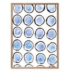 Blue Circles Art Print
