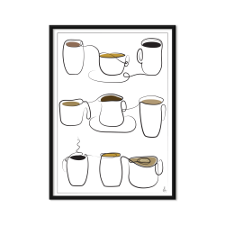 Coffee Cups art print