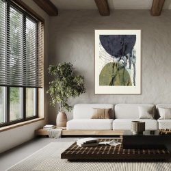 Golden Abstract art print