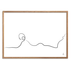 Lying Silhouette art print