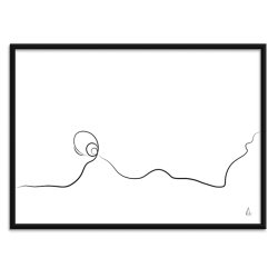 Lying Silhouette art print