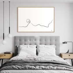 Lying Silhouette art print