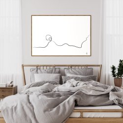 Lying Silhouette art print