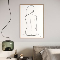 One Line Silhouette kunstplakat