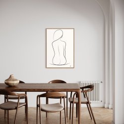 One Line Silhouette kunstplakat