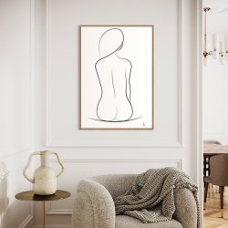 One Line Silhouette kunstplakat