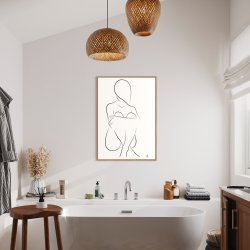 Sitting Silhouette kunstplakat