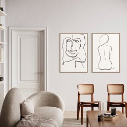 One Line Female Art Print