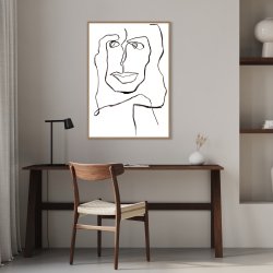 One Line Female Art Print