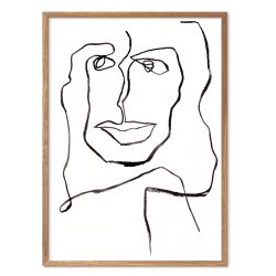 One Line Female Art Print