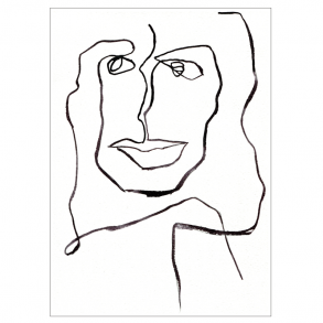 One Line Female Art Print