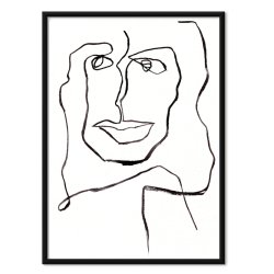 One Line Female Art Print