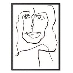 One Line Female Art Print