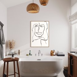 One Line Female Art Print