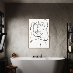 One Line Female Art Print