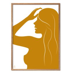 Silhouette Mono Ocher art print