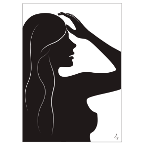  Silhouette Mono Black art print