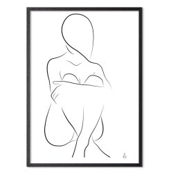 Sitting Silhouette kunstplakat