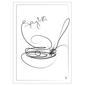 Spaghetti kunstplakat