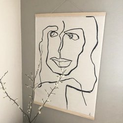 One Line Female Wall Hanging