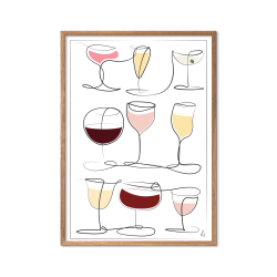 Wine and Drinks kunstplakat