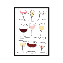 Wine and Drinks kunstplakat