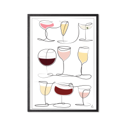 Wine and Drinks kunstplakat