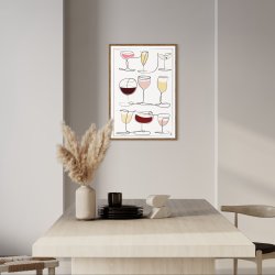 Wine and Drinks kunstplakat