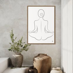 Yoga Silhouette art print - Simple art with an elegant look.
